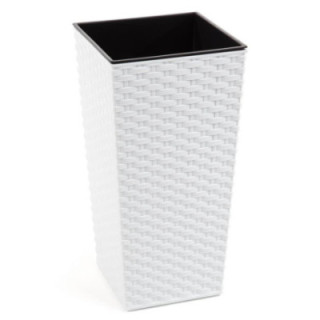 Doniczka Finezja ratan 25cm h:46,5cm biała 573